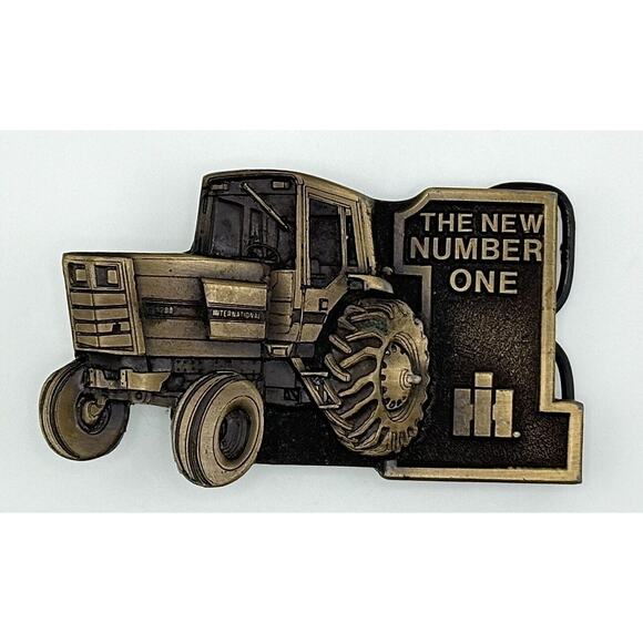 International Harvester Spec-Cast Brass Belt Buckle IH 5288 Tractor Farm Ag - Picture 1 of 6